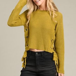 Citrus knit side tie sweater